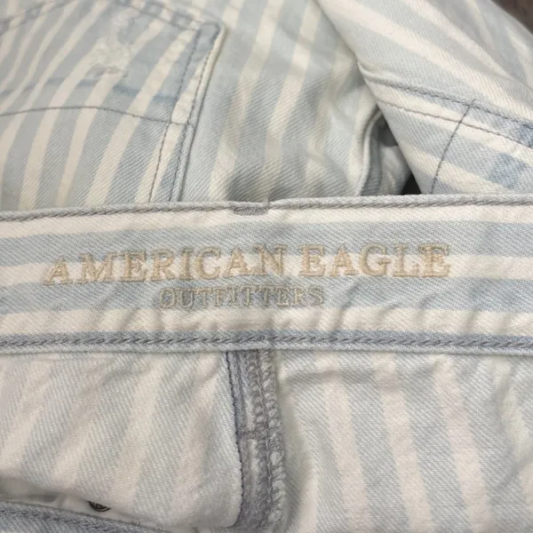 American Eagle Outfitters Tomgirl Jeans Size 6 X Long Blue White Striped Denim - Image 7