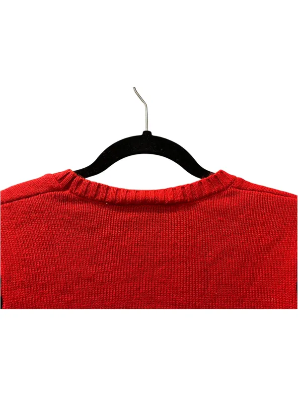Derek Heart DJ Gingerbread House Music Ugly Christmas Sweater Red Small Womens - Image 8