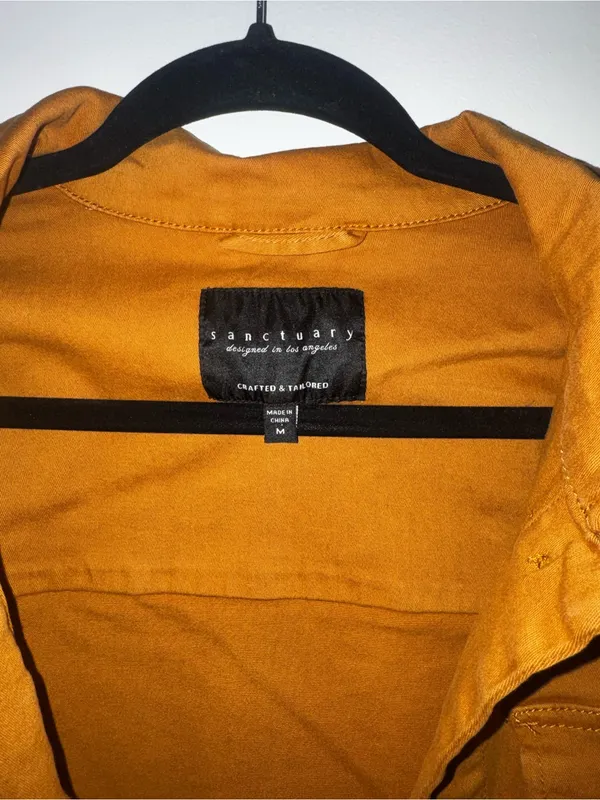 Sanctuary Women's Rust Button-Front Utility Jacket Size Medium - Image 6