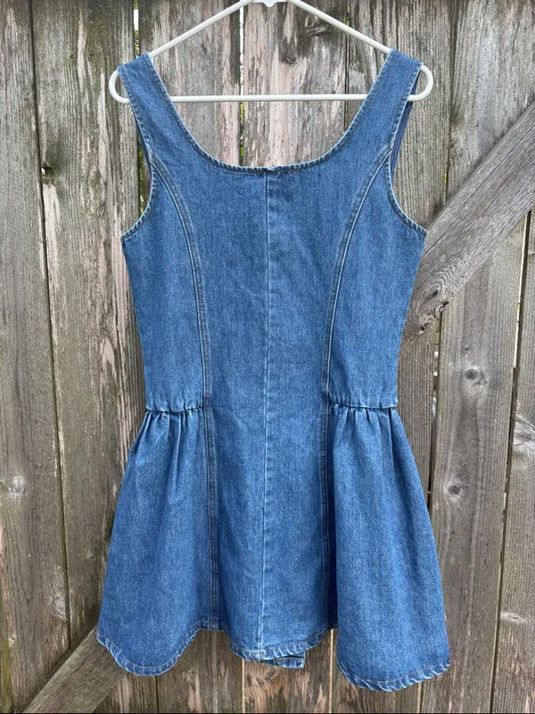 NWT Lulus Prinsley Denim Button Front Dress Size Medium - Image 12