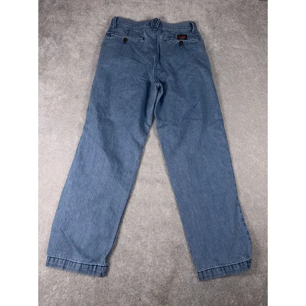 Wrangler Barbie Straight Leg Jeans Womens‎ 3 High Rise Denim Workwear Pleated - Image 7