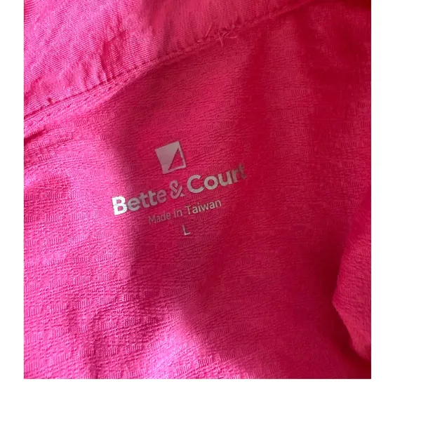 Bette & Court Pullover Athletic Quarter Zip Athletic Long Sleeve Pink Large - Image 4