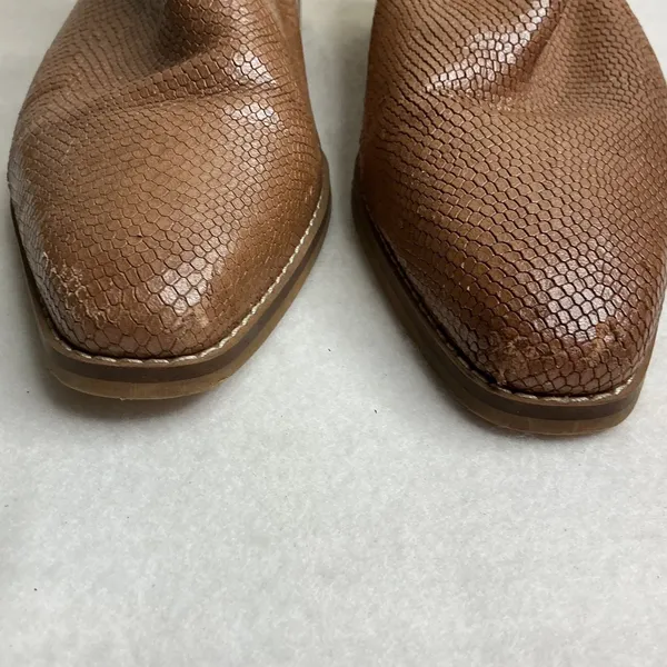 Sarto by‎ Franco Sarto Women Brown Snakeskin Embossed Leather Ankle Boots 9M - Image 7