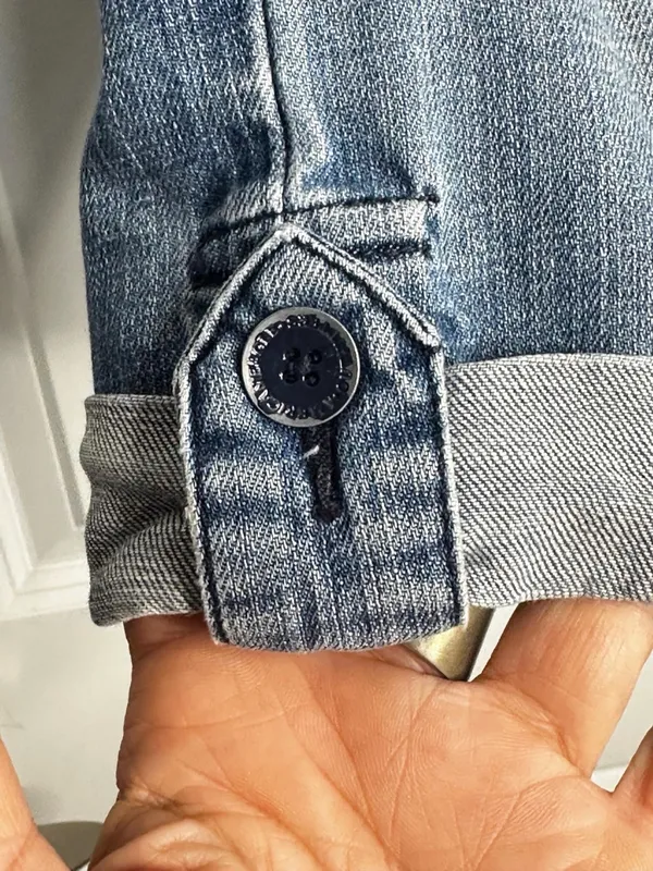 American Eagle Y2K Denim Roll Up Capri Sz 4 - Image 6