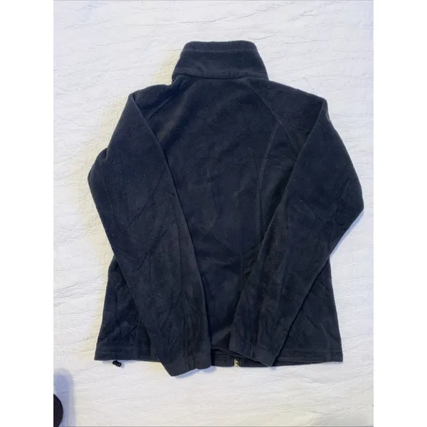 Columbia Women's Full Zip Up Fleece Jacket High Neck Long Sleeves Black Medium - Image 4