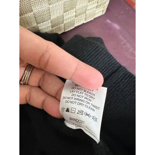 Quince 100% Mongolian Cashmere Sweatpants Jogger Black Womans S Knit Lounge - Image 10