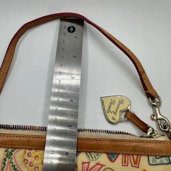 Dooney & Bourke Doodle It Y2K Multi Color Heart Zipper Pull Cream Tan - Image 16