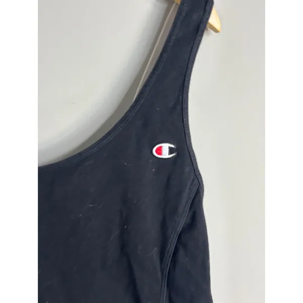 Champion Bodysuit Womens Large Black‎ Scoop Neck Striped Straps AL5877 - Image 2