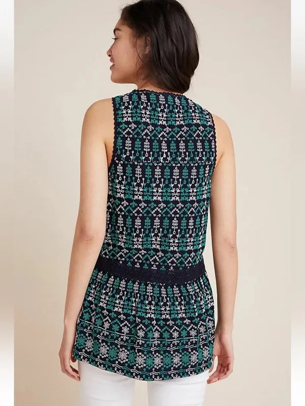 Maeve by Anthropologie Cammie Peplum Top L - Image 2