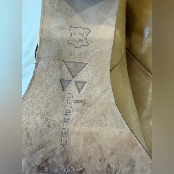 Retro Y2K Vintage Dani Tan Leather Boots size 7 - Image 9