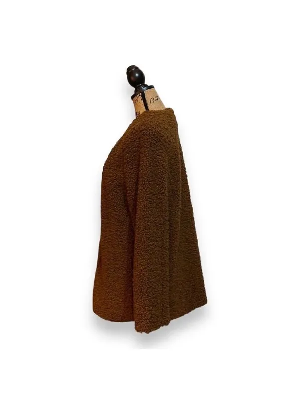 Teddy Jacket Coat Women’s Size Medium Brown Max Studio - Image 6