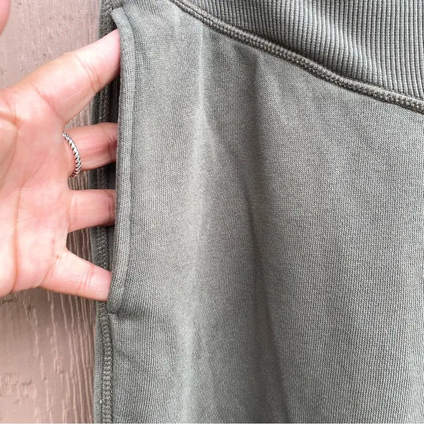 Aerie Womens Pants Joggers Corset Waist Sweatpants Sunwashed Green Size Large - Image 7