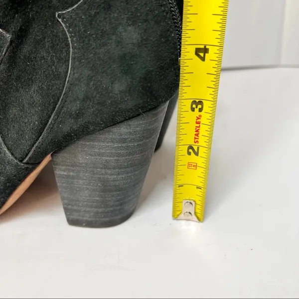 RAYE Revolve Womens Ella Black Suede Western Inspired Boot Block Heels Sz 37 - Image 6