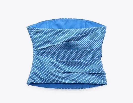 Zara NWT  STRIPED STRAPLESS TOP - Image 5