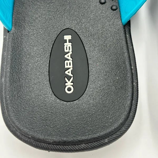 NEW Okabashi Womens ML 8/9 Flip Flop Thongs Sandal Blue Arch Support Made in USA - Image 5