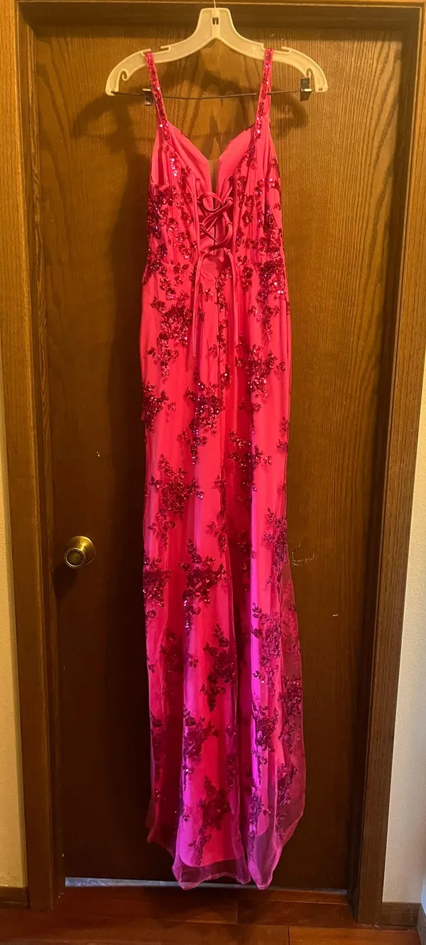 Pink Corset Prom Dress - Image 3