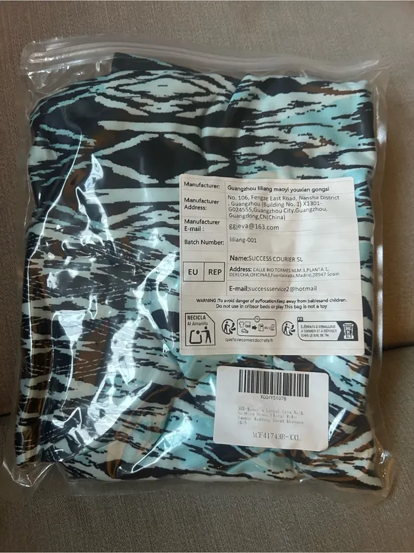 Women’s Blue Black Geometric Strappy Sleeveless Scoop Neck Maxi Dress XXL - Image 2