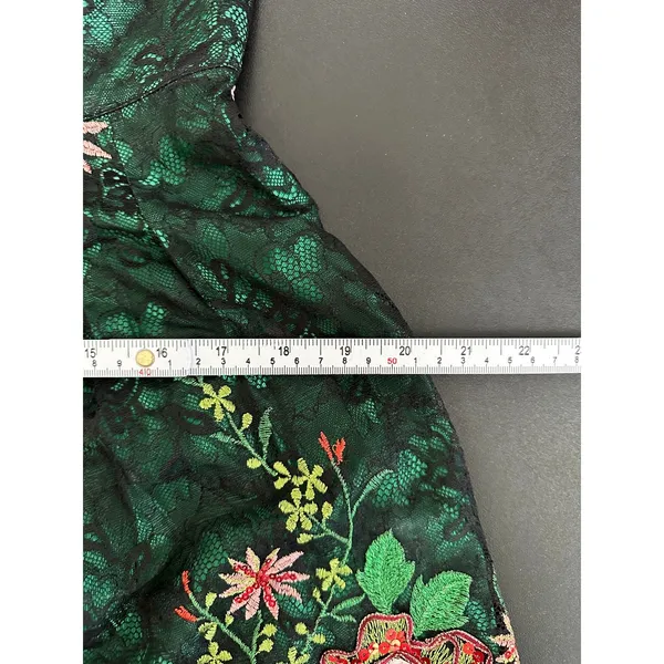 Red Lady Women Floral Lace Embroidery Mini Dress Size S Asian Tea Party Cocktail - Image 11