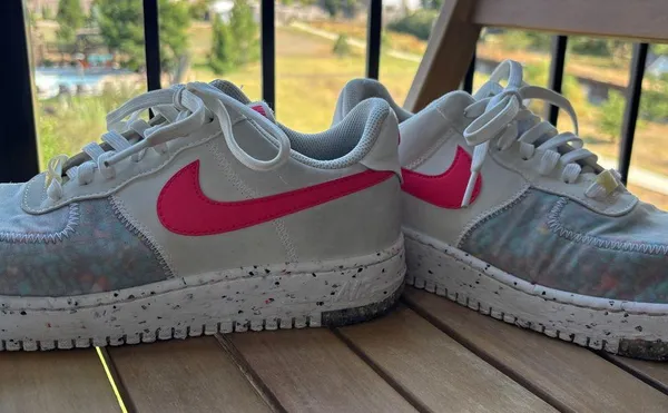 Nike Air Force 1 White and Pink Sneakers 8.5 W - Image 8