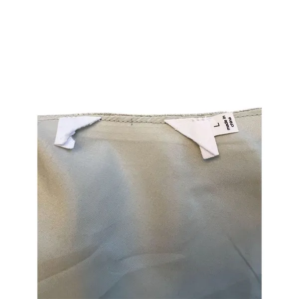 ASTR The Label Women's One Shoulder Side Tie Long Sleeve Top Green Satin Size L - Image 7