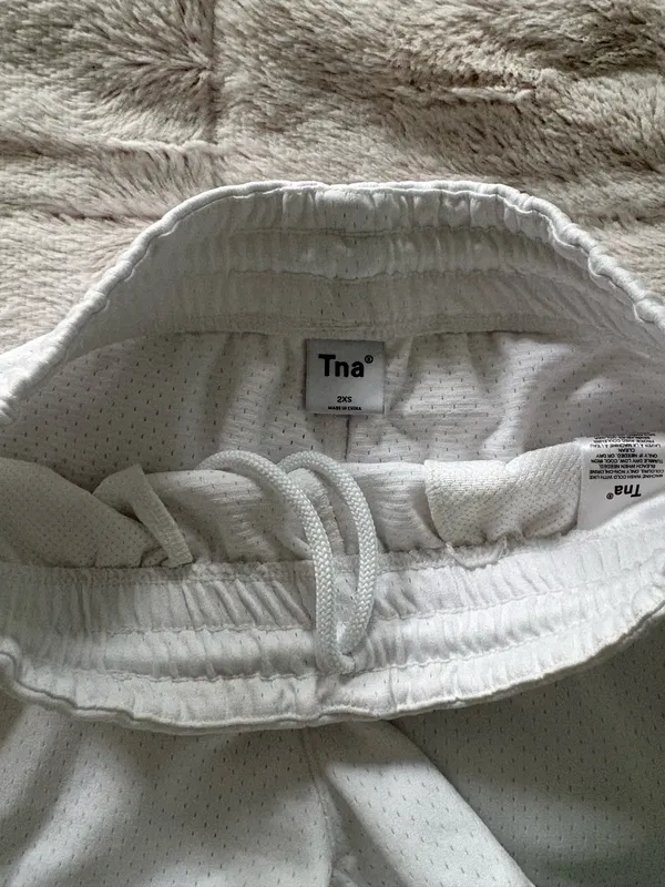 TNA White Shorts Aritzia Athletic Drawstring - Image 3