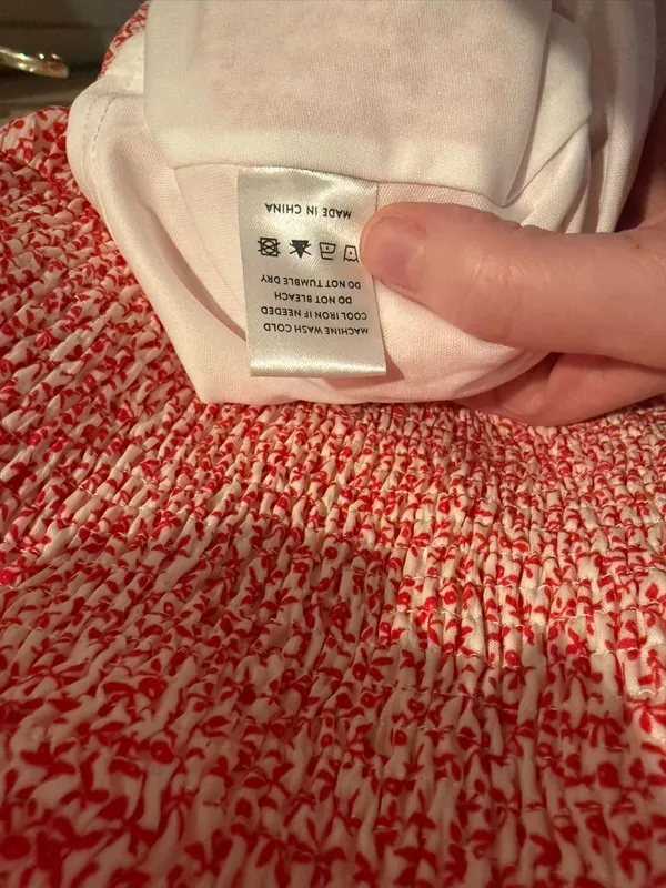Baltic Born Red & White Floral Tie-Shoulder Smocked Midi Sundress - Image 11