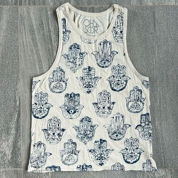 3/$15 LAST CHANCE! CHASER Hamsa Hand of Fatima Graphic Tank Top - Image 9