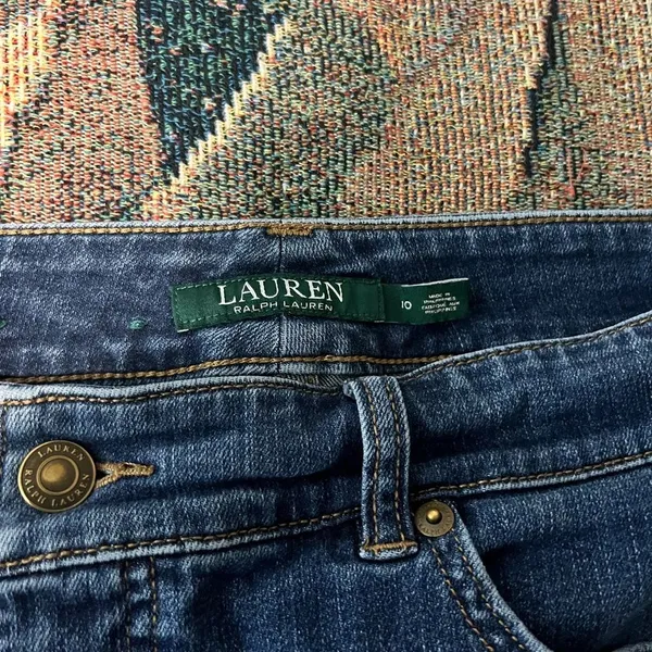 Lauren Ralph Lauren Straight Jeans 10 Stretch Mid‑Rise Ankle Streetwear Denim - Image 14