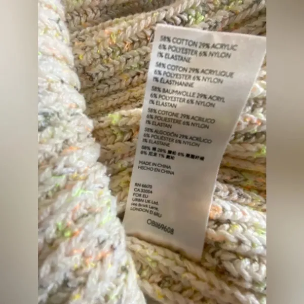 FREE PEOPLE Leo Tunic Sweater XS‎ $168 Retail Oversized Yellow Multicolored NWOT - Image 10