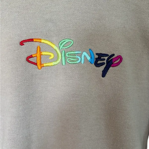 Disney Beige Hoodie Multi-Color Disney Design - Image 2