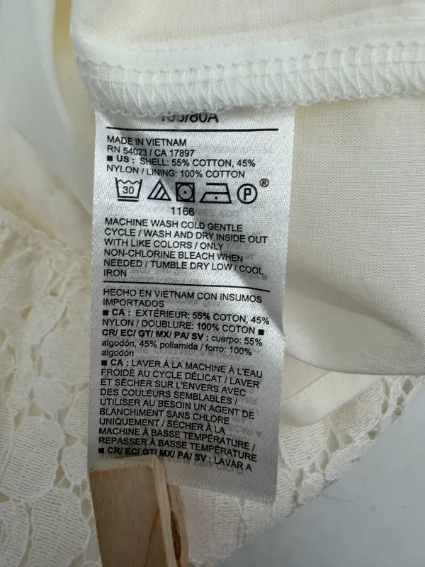 Old Navy Skirt Women’s L Cream High Waisted Lace Midi Pull On Summer Casual NWT - Image 4