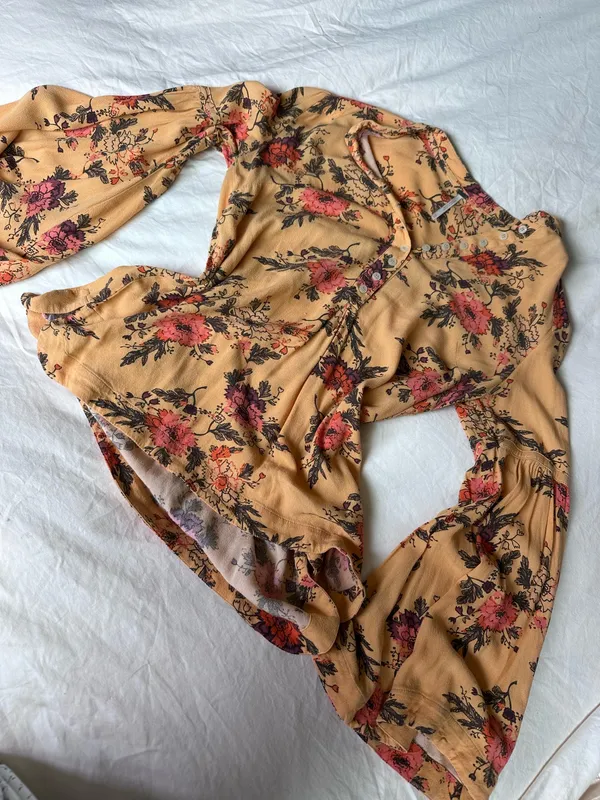 Free people yellow floral blouse - Image 3