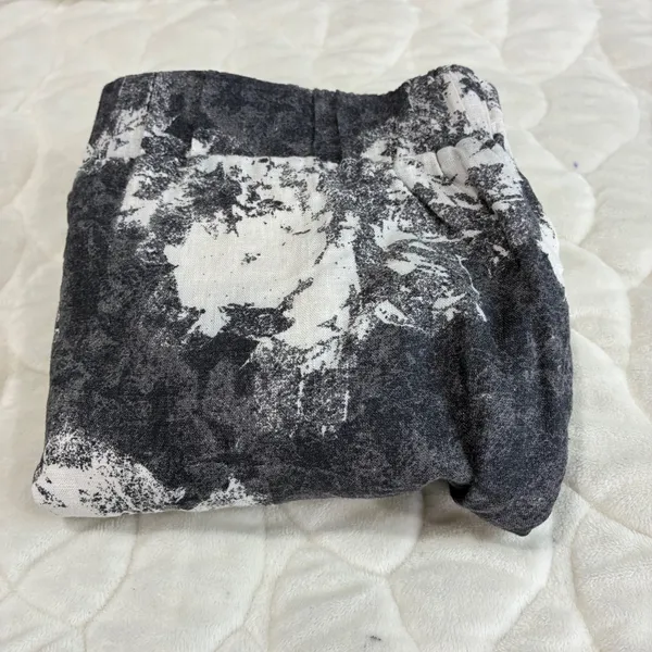 Free People Shorts Women's Large L Black White Tie Front Linen‎ Blend Casual - Image 8