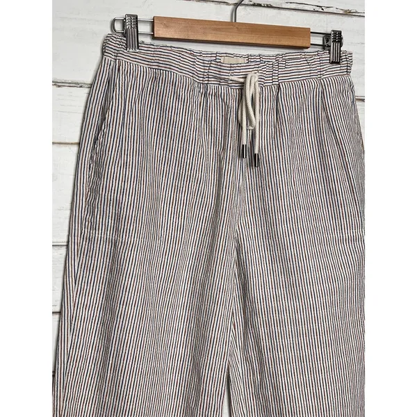 Thread & Supply Anita Striped Wide Leg Pants Size Small Cotton Drawstring - Image 11