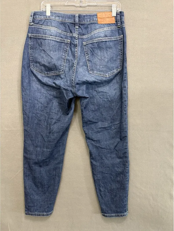 Lucky Brand Bridgette High Rise Skinny Jeans Blue XL Button Fly Pockets Denim - Image 3