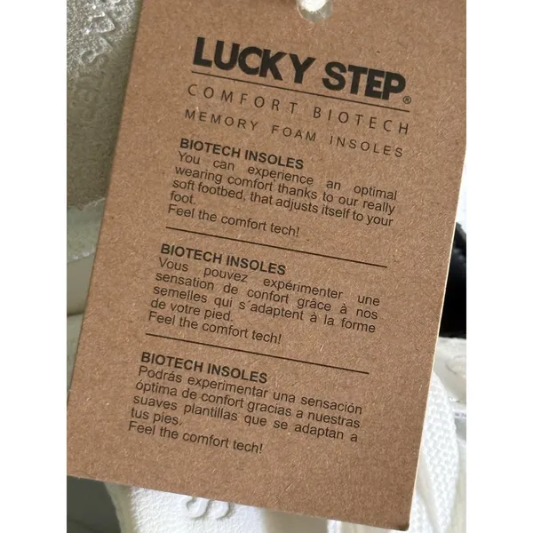 LUCKY STEP Retro Gum Sole Fashion Sneakers Womens 11 White Black Leather NWT - Image 7