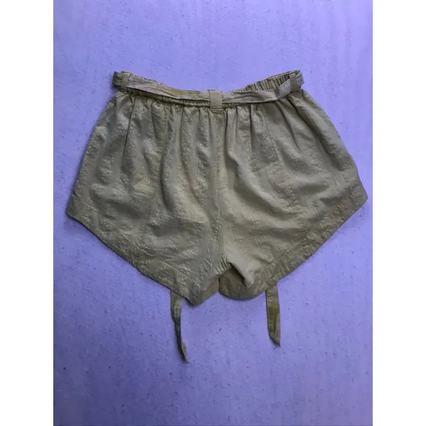Free People Shorts Women Medium Yellow Linen Blend Tie Waist Utility Casual - Image 9