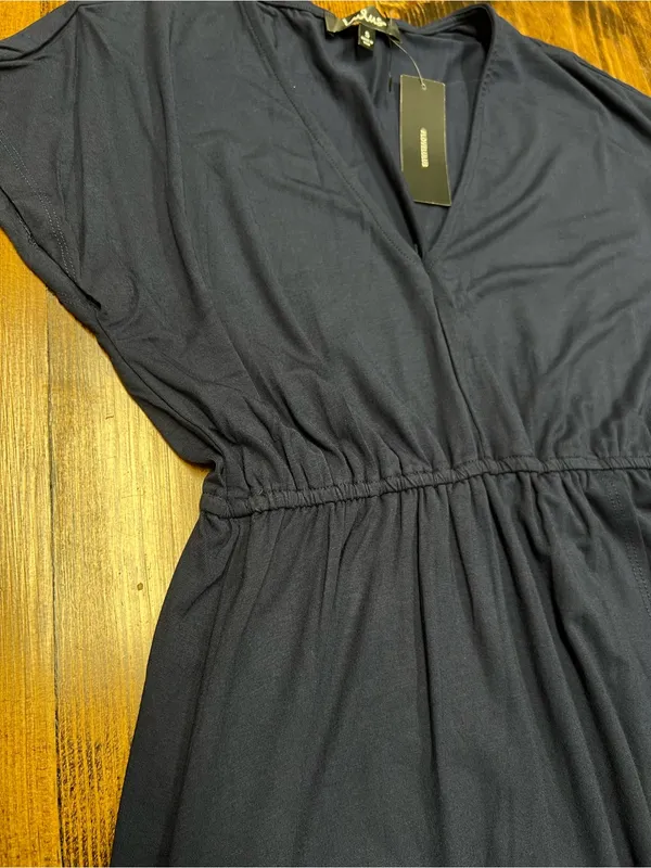 Lulus Easy for Me Navy Blue Short Sleeve Maxi Dress Size Small NWT - Image 8