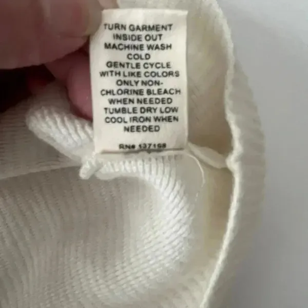 Marled Women‎ Large Sweater White Rayon Blend Fisherman Neutral Capsule Classic - Image 12