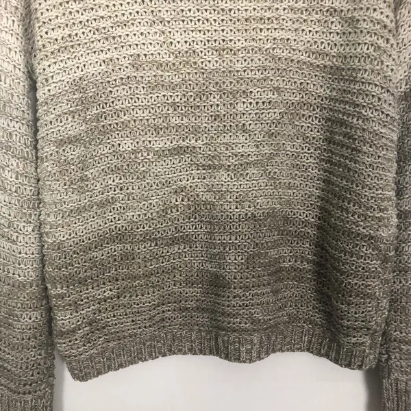 Quinn Open Knit Pullover Crop Sweater Brown - Image 10
