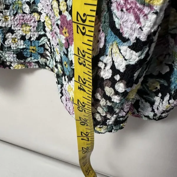 Loft Shirt Womens Xlarge Puff Long Sleeve VNeck Floral Stretch Lightweight - Image 8