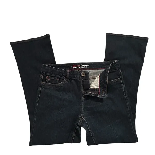 Tommy Hilfiger Dark Blue Flare Jeans spirit boot 10S - Image 3