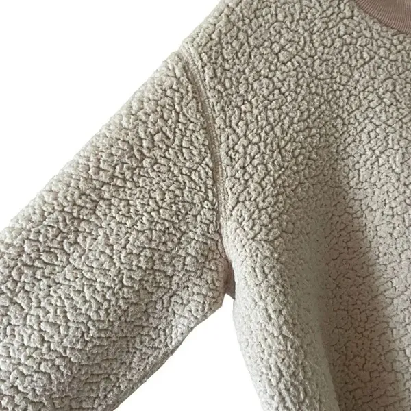 Who What Wear Women’s Sherpa Long Sleeves Sweatshirt Crewneck Brulee SZ XL - Image 5