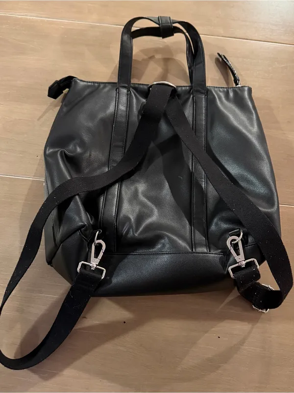Victoria’s Secret Love Victoria Black Grommet Convertible Tote Backpack Y2K - Image 2