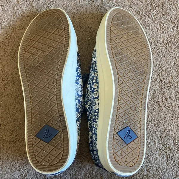 Sperry Blue Floral Boat Sneakers - Image 2