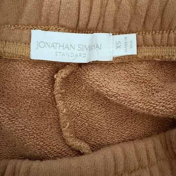 Jonathan Simkhai Standard Evie Shorts Cashew Organic Cotton Relaxed - Image 5