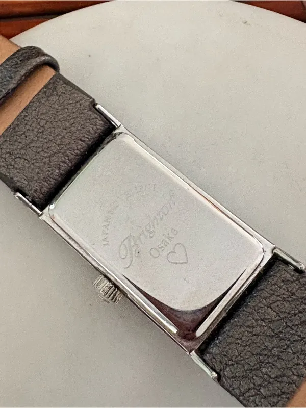 Brighton Two-Tone Rectangular Women's Watch with Gray Strap Needs Battery - Image 4