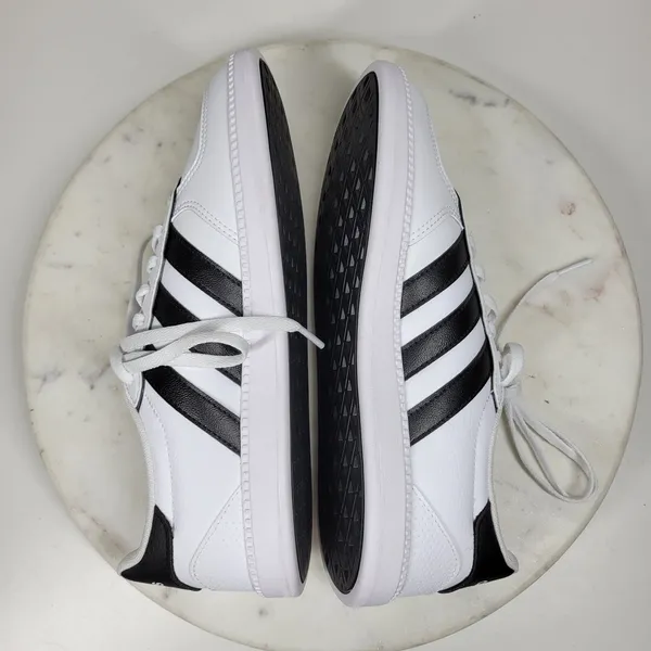 Adidas Breaknet Sleek Sneakers Womens 7 White Black 3 Stripes Athletic Shoes New - Image 9