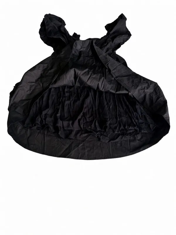 Sewn + Seen Black Poplin Puff Sleeve Mini Dress – Size S - Image 5