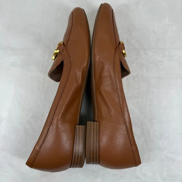 Naturalizer Adiline Loafers English Tea Brown Leather Square Toe 9.5W‎ - Image 9